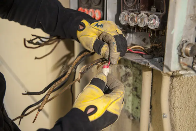 Emergency electrical repair on old panel
